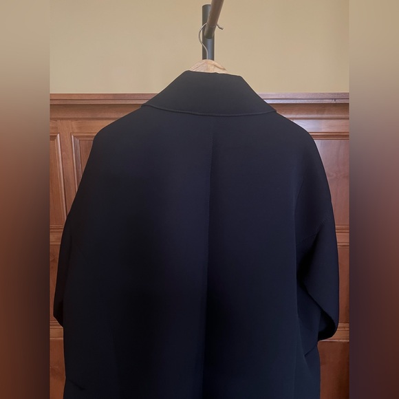 Toga Archives Coat Double-Breasted Neoprene Navy Size 10 US (40 French) - Picture 14 of 16